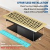 Ventyun Electroplated Floor Register,4" x 10" 2 Pack,Walkable Metal Vent