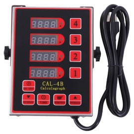 Xuthusman 4 Channels Commercial Kitchen Timer, Multi-Function Digital Timer with Blue Loud Alarm 4 Events Adjustable Cooking Reminder Stainless Steel 110V for Home Kitchen Restaurant