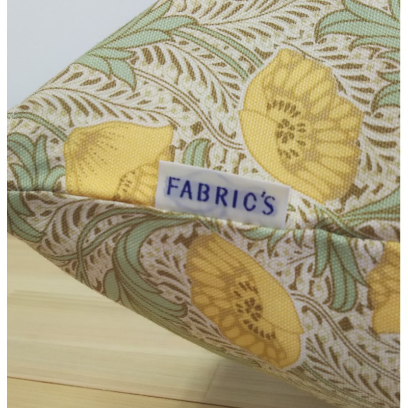 クッションカバー FABRIC'Sファブリックス 花柄 かわいい ナチュラル シンシア (イエロー)
