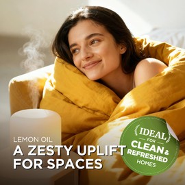 Gya Labs Lemon Essential Oil - 0.34 Fl Oz - 100% Pure Lemon Oil for Hair, Skin, Teeth and Gums, Diffuser, Aromatherapy & DIY Candle Making Scent