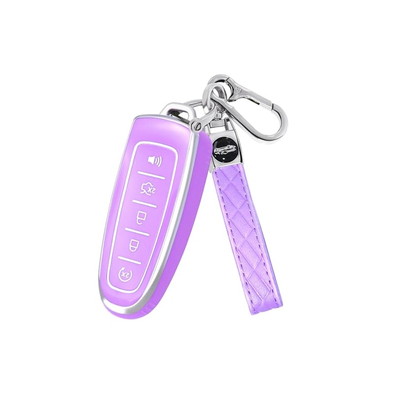Premium TPU Key Fob Cover for Ford Vehicles with Keychain