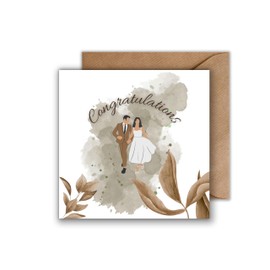 WBdesignz Wedding Card with Envelope - Wedding Card Congratulations Card for Wedding Congratulations Card Wedding Congratulations Card