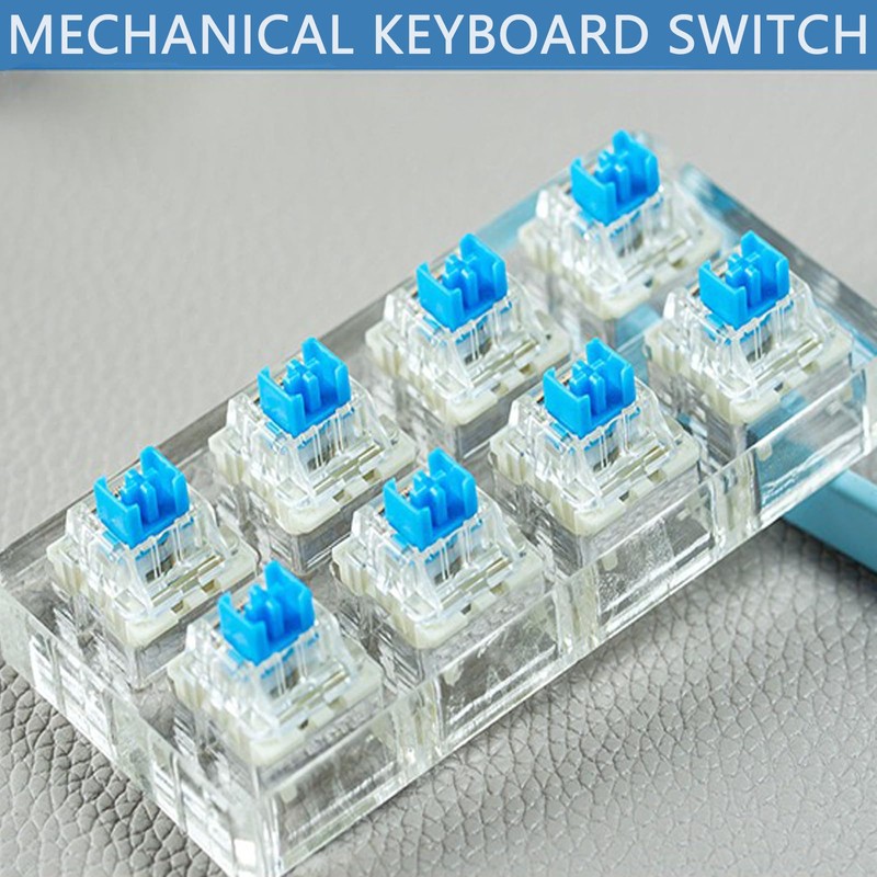 Dmopipp Keyboard Switches, 12PCS Blue Keyboard Clicker Replacement 3 PIN