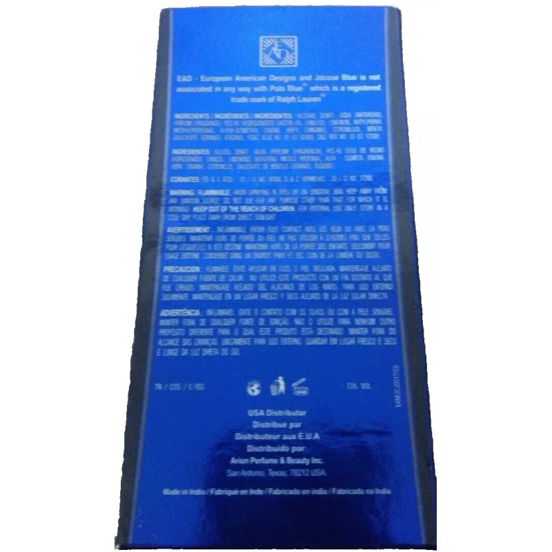 EAD Jocose Blue Cologne Spray for Men 2.5 oz 75ml