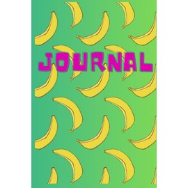 Bright Colorful Banana Lined and Blank page journal