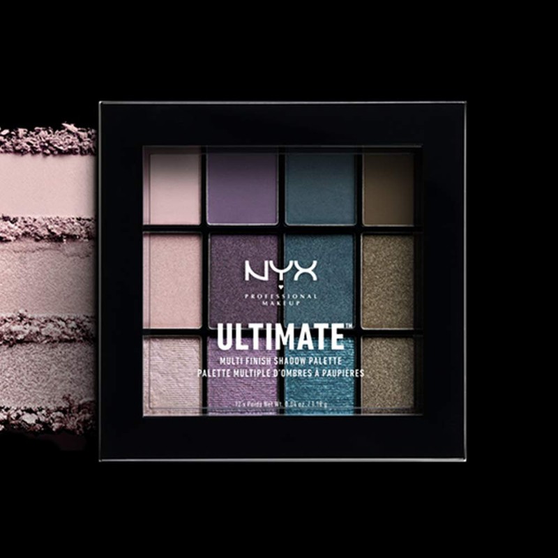 NYX PROFESSIONAL MAKEUP Ultimate Multi-Finish Shadow Palette, Eyeshadow Palette, Smoke