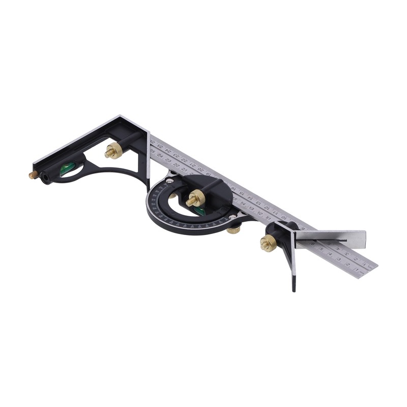 Combination Ruler Stainless Steel Caliper Protractor Angle Guage Woodworking Measure