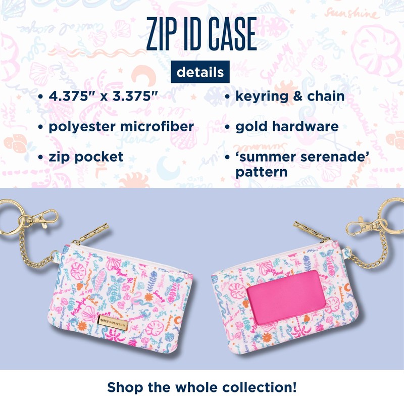 Lilly Pulitzer ID Holder Wallet, Wallet with Zip Close, Cute