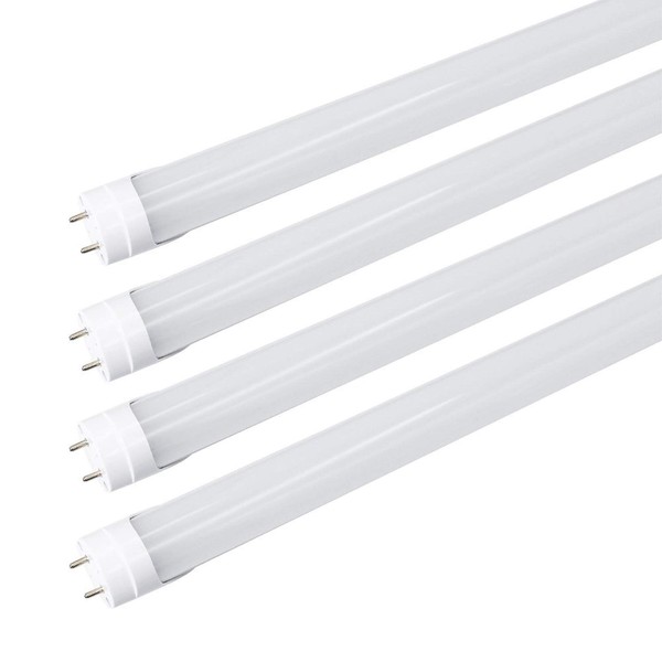 LightingWill LED T8 Light Tube 4FT, Warm White 3000K-3500K, Dual-End