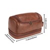 PU Leather Toiletry Bag Large Capacity Travel Organizer Bag with