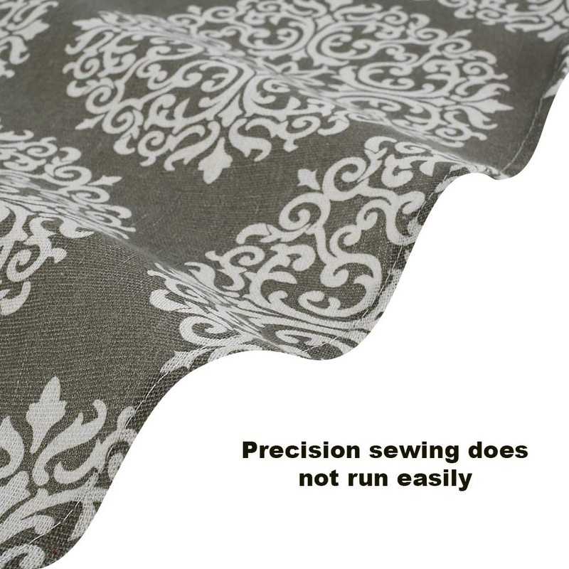 Round Tablecloth, 47/59 in Cotton Linen Fabric Circular Table Cover