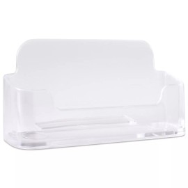 Beauticom 1pc Clear Acrylic Business Card Holder Display Stand Desktop Countertop