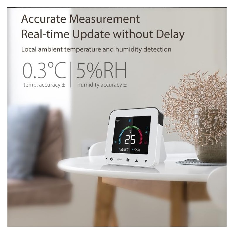 Smart Air Conditioner Controller, WenzhiIoT WiFi Thermostat for Mini-Split,Window,Portable AC&Heat