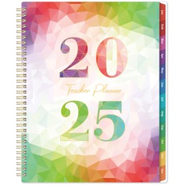 Teacher Planner 2025- Teacher Lesson Planner 2025, Jan. 2025 - Dec. 2025, 8.5'' x 11'' Academic Planner 2025, Planner 2025 with Monthly Tabs, Lesson Planner Book for Teachers
