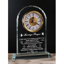 WinTaim Wedding Gifts for Couples for Couple Clock Keepsake, Engagement & Bridal Shower Present, Unique Marriage Gift for Bride & Groom, Newlywed Mr & Mrs