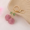 Rhinestone Cherry Keychain Cute Sparkling Fruit Cherry Bag Charms Purse