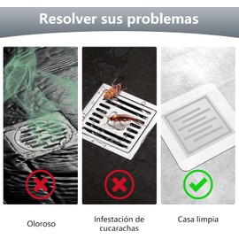Tapa Coladeras para Regadera Silicona 4 Piezas Tapas de Plástico de Coladera Cuadrados Cubiertas para Coladeras de Desagüe Antiolor Anticucarachas para Bañera Cocina Baño Balcón Lavadero Lavabos Patio