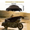 Smoke 9" Motorcycle Wave Windshield Windscreen Compatible for Harley 2014-2023
