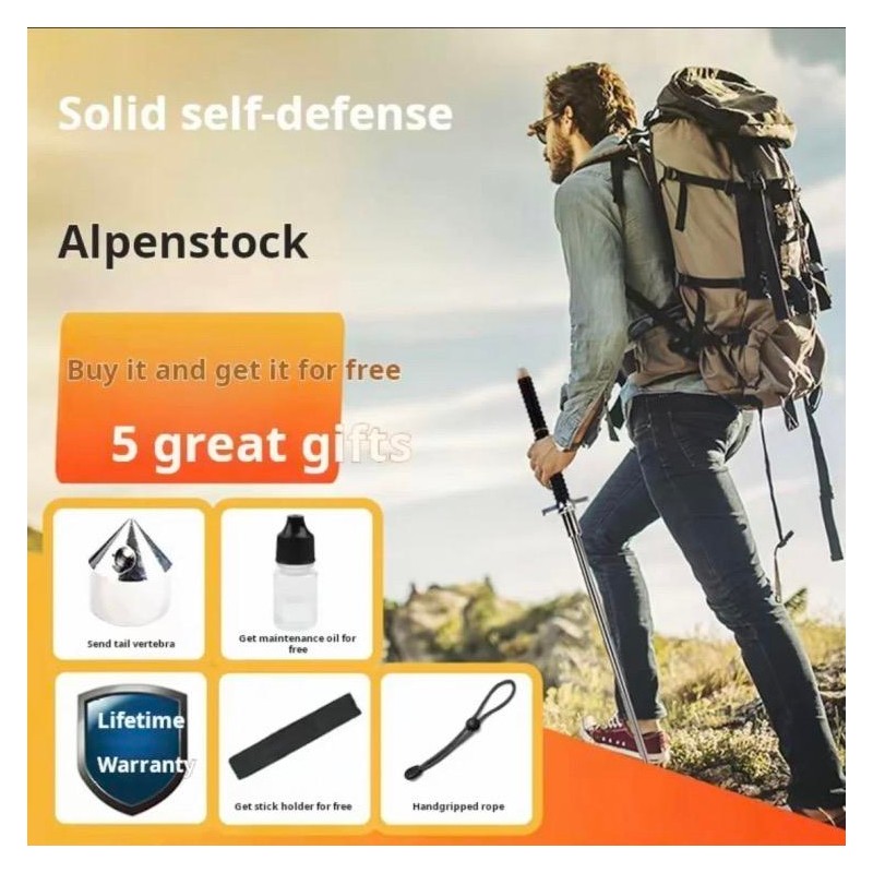 Multifunctional Trekking Pole: Sturdy, Safe & Comfortable for All Terrains