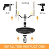 RTNLIT 5" Light Fixture Canopy Kit with 3.2 feet Chandelier