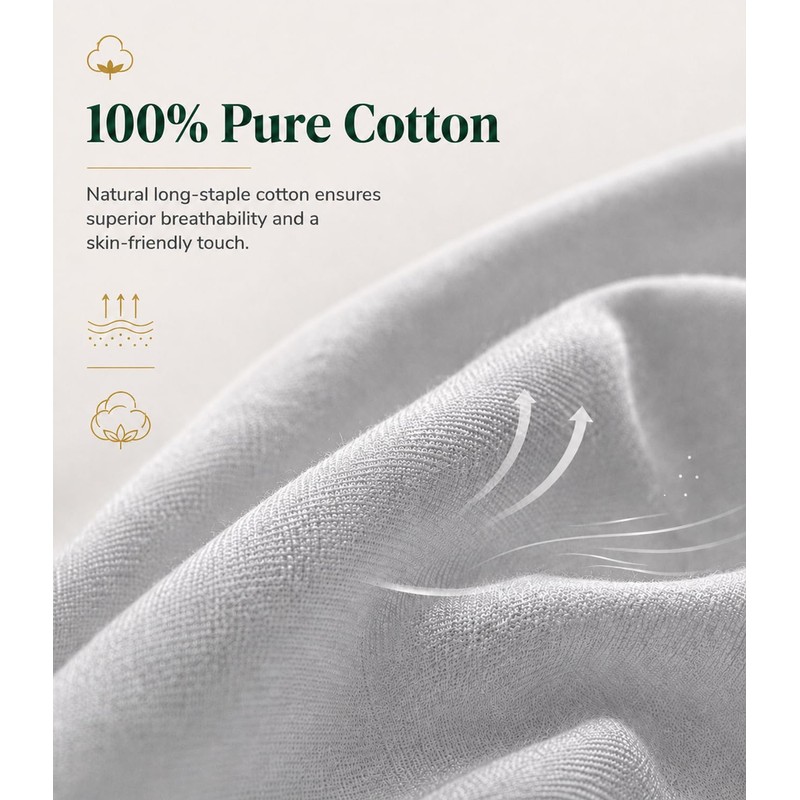 FANSU Round Fitted Sheets 220 x 220, 100% Cotton Flat