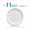 ZEN Pleats Porcelain Dinner Plates 11 Inch Set of 6