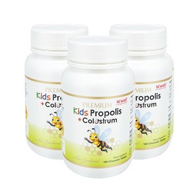 [Hiwell] Premium Kids Propolis + Colostrum 180 Chewable Tablets x3 / [하이웰] 프리미엄 키즈 프로폴리스 + 초유 180츄어블정 x3
