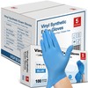 Schneider Blue Vinyl Synthetic Exam Gloves, Small, Case of 1000,