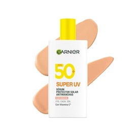 Garnier Super UV Protector Solar Facial Fluido Acabado Luminoso con Textura Invisible y Ligera, 40ml