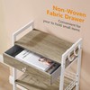 Gewudraw 3-Tier Bathroom Ladder Shelf with Drawer, Bathroom Floor Storage