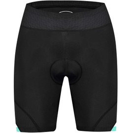 NOOYME - Pantalones cortos acolchados para bicicleta para mujer, acolchado 3D, para ciclismo (S, verde-blanco)