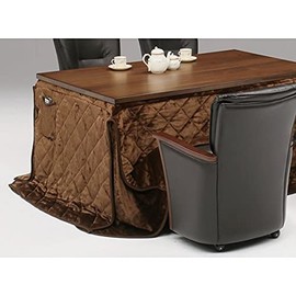 High Type/Dining Kotatsu Comforter, Rectangle 5.9 x 35.4 inches (150 x 90 mm), For Kotatsu Laurel, Dark Brown Solid Color 150, Thin Comforter for High Legs