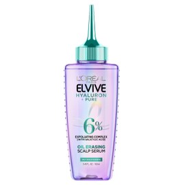 L'Oreal Paris Elvive Hyaluron + Pure Oil Erasing Scalp Serum with Salicylic Acid For Oily Hair, 3.45 Fl Oz