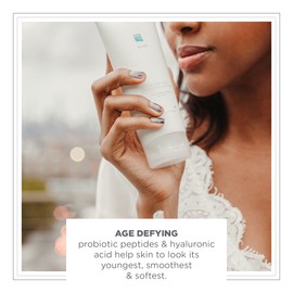 Zents Age Defying Probiotic Lotion (Water Fragrance) Anti-Aging Body and Hand Cream with Organic Shea Butter & Hyaluronic Acid, 6.4 fl oz