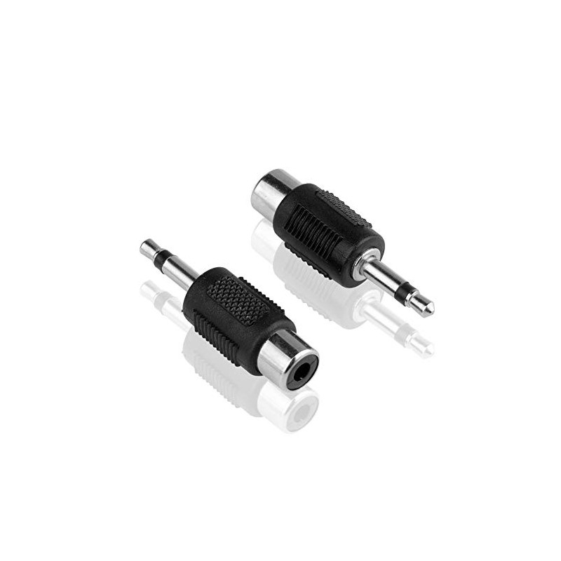 euroharry 5pcs 3.5mm (1/8") Male to Mono RCA Female Adapter