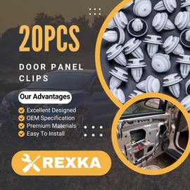 Rexka 20pcs Door Trim Panel Retainers Clips Compatible with Lexus Toyota 90467-A0005 Camry, FJ Cruiser, High Lander, RAV4, 4-Runner ES 350, GX 470, is 250, is 350, is F, LS 460 & LS 600HL