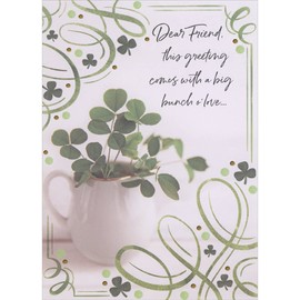 Designer Greetings White Mug Holding Shamrocks Photo: Big Bunch o' Love St. Patrick's Day Card for Friend
