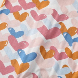 Owlivia Rayon Made from Bamboo Baby Footless Pajamas, Boys and Girls Zip up Sleep and Play, Long-Sleeve Coveralls(12-18 Months,Colorful Heart)