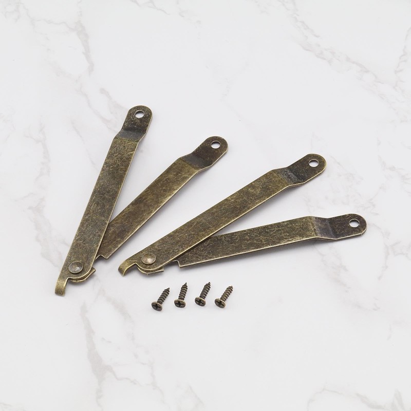 ECSiNG 20pcs Box Lid Support Hinge Retro Support Hinge Foldable