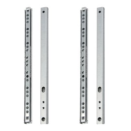 LKRXW 2 Pair (4Pcs) 17mm Drawer Runners 342mm Drawer Rail Runners Ball Bearing Steel Drawer Slides Cabinet Sliding Full Extension Kitchen Desk Dresser Slider Glides Side Mount