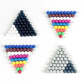 DANNI Montessori Baby Math Educational Toy Subtraction Snake Game Math Teaching Aids Wood Box Colorful Plastic Checker Board Beads