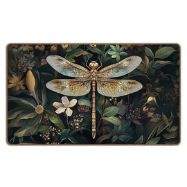FIicy Vintage Dragonfly Door Mat - Dragonfly Gifts for Women Welcome Mat, Retro Vintage Dragonflies Decor Floor Mats for Kitchen Bathroom, Dragonflies Decor Front Door Entrance Decor, 17x29 Inch