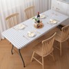 Spotjoy Rectangle Table Cloth, Elastic Fitted Flannel Backed Plastic Table