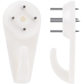 COVITKAN 30 PCS Picture Hangers Hanging Kit, Heavy Duty Hooks for Stucco/Concrete/Hard Walls Without Drilling, Invisible Nail&25 LBS Weight Load 1 (Standard, 30)