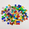 Meschett 50PCS Mini Glass Gems,Mixed Colour Mancala Stones Flat Bottom