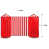 NE-AS Red White Stripe Circus Tent Wall Backdrop Carnival Party