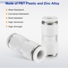 sourcing map Push to Connect Fittings 3/8" OD x 3/8"