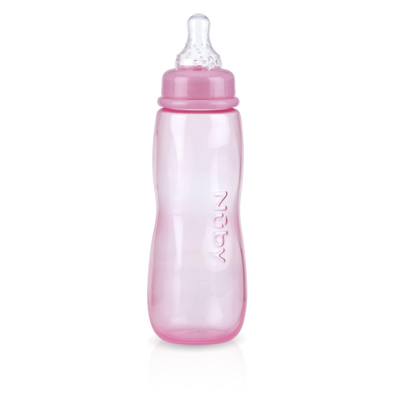 Nuby Standard Neck Tinted Bottle, 8oz, 3+ Months, Single Pack