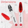 JubileeYarn Professional Thread Snips - Multi-Purpose Travel Scissor - Red