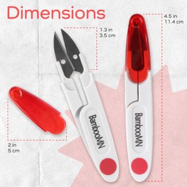 JubileeYarn Professional Thread Snips - Multi-Purpose Travel Scissor - Red - 1 Pair